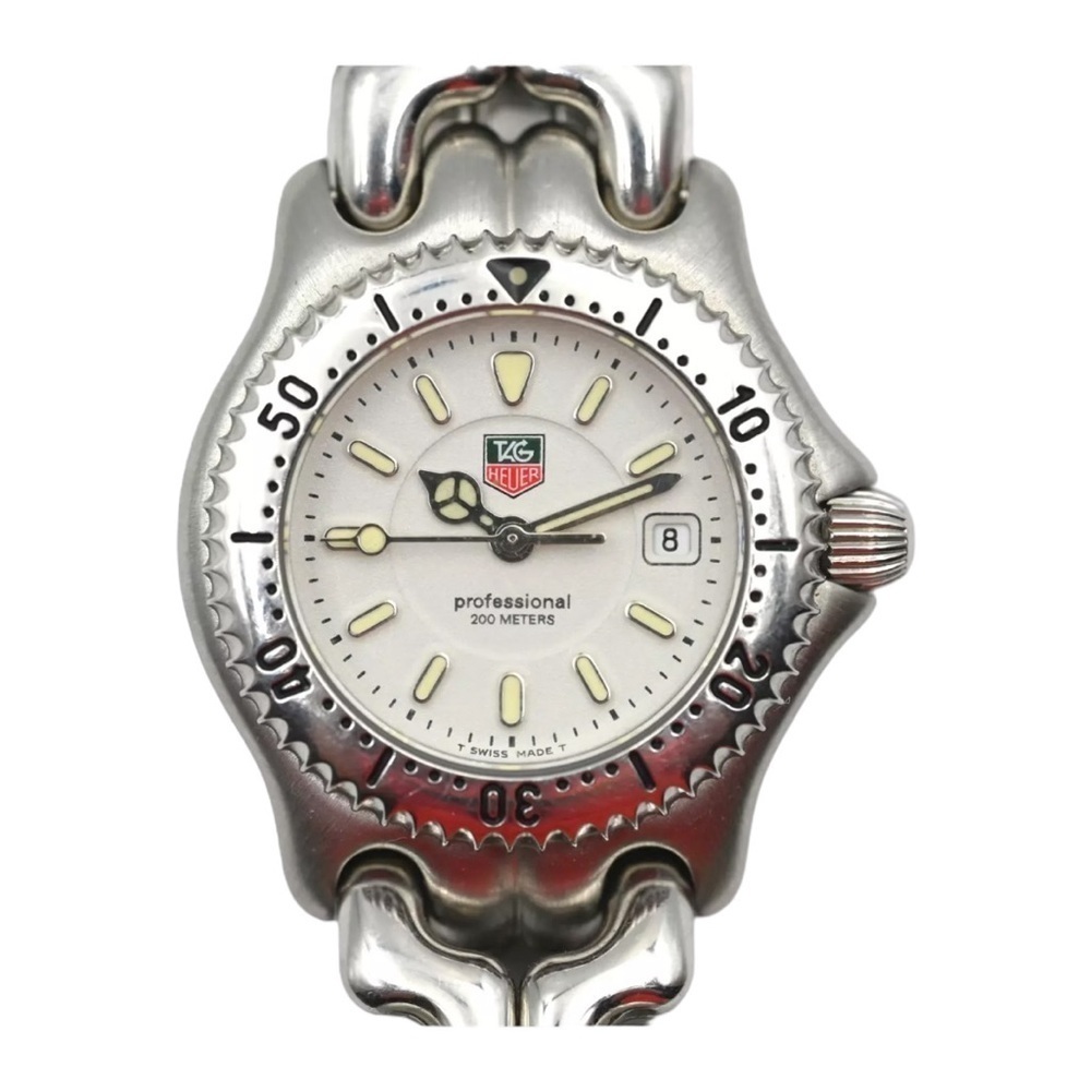 VINTAGE LADIES TAG HEUER WG1312-2 PROFESSIONAL DATE WRISTWATCH STAINLESS STEEL - Picture 4 of 9